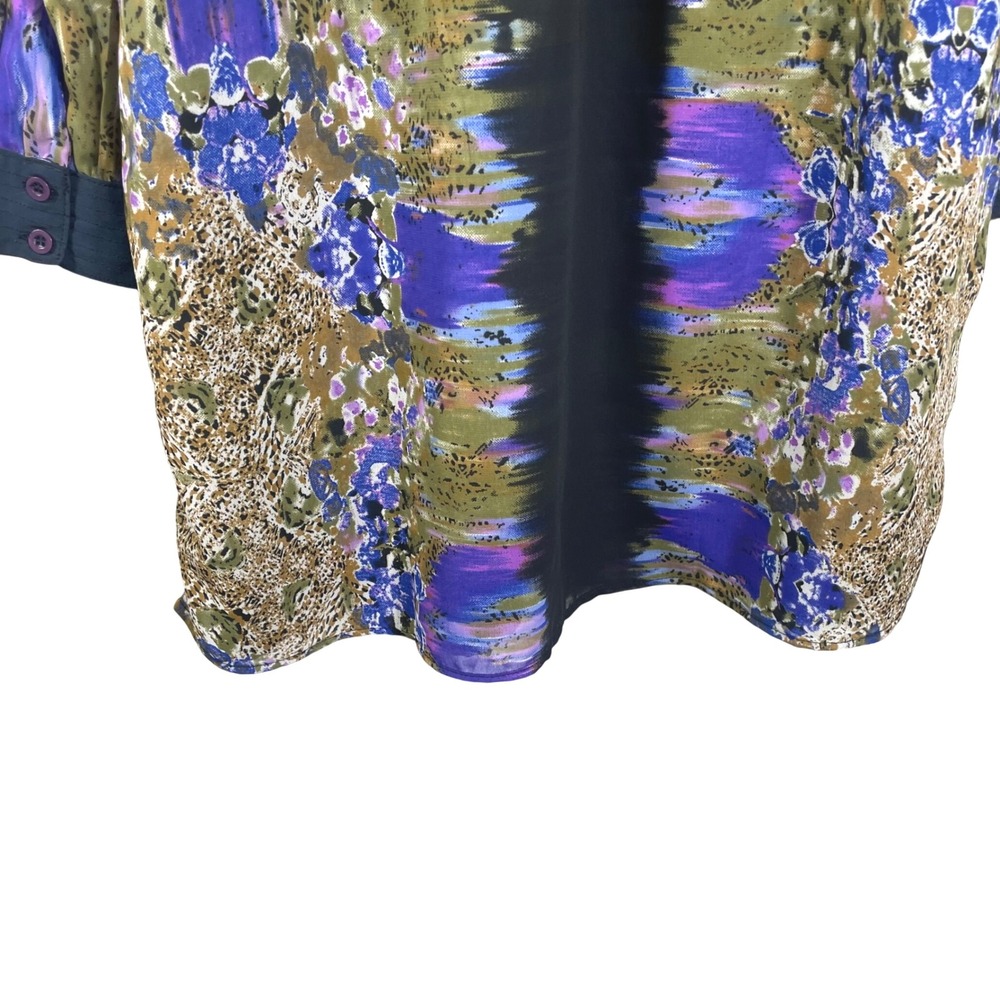 W118 by‎ Walter Baker Abstract Floral Long Sleeve Mini Dress Cut Out Size M - Picture 10 of 10